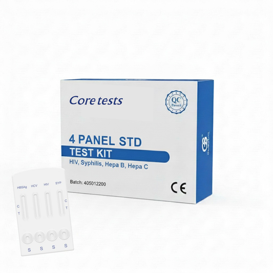 4 Panel STD Test Kit – HIV, Syphilis, Hepatitis B & Hepatitis C